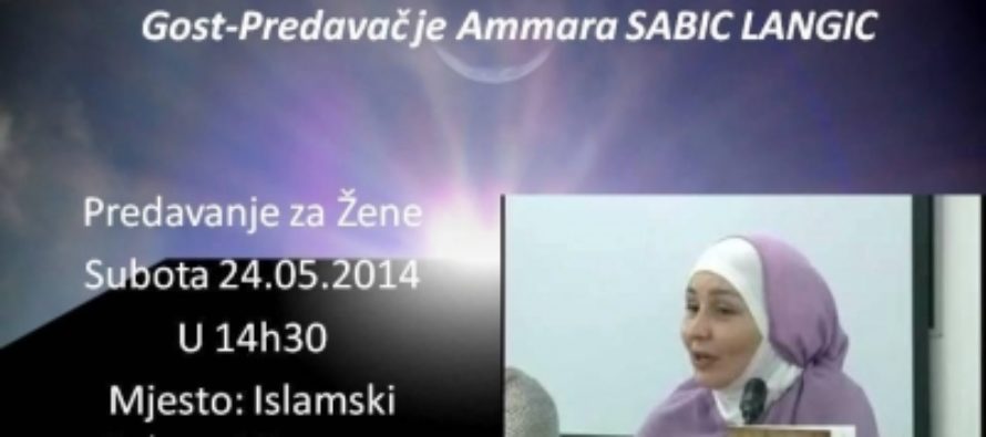 Luksemburg – Predavanje za žene: Gost, Ammara Šabić Langić