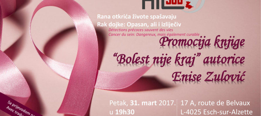 Žene protiv karcinoma: Promocija knjige “Bolest nije kraj” 31. marta u Luksemburgu